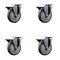 Service Caster 5'' Gray Poly Wheel Swivel Top Plate Caster Set Posi Brake, 4PK SCC-20S514-PPUB-PLB-4 - alternate 1